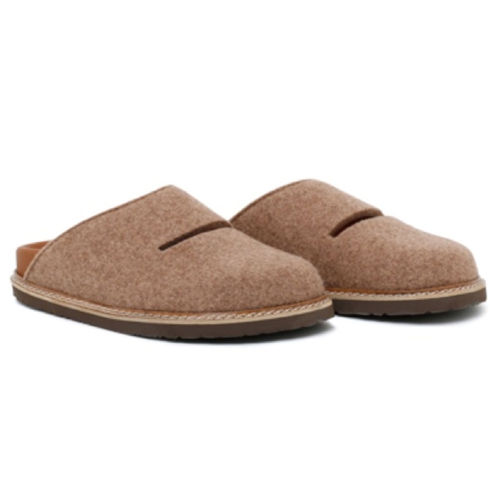 Sofie D’Hoore Flora Wool and Leather Clogs size 40 color Cocoa good condition